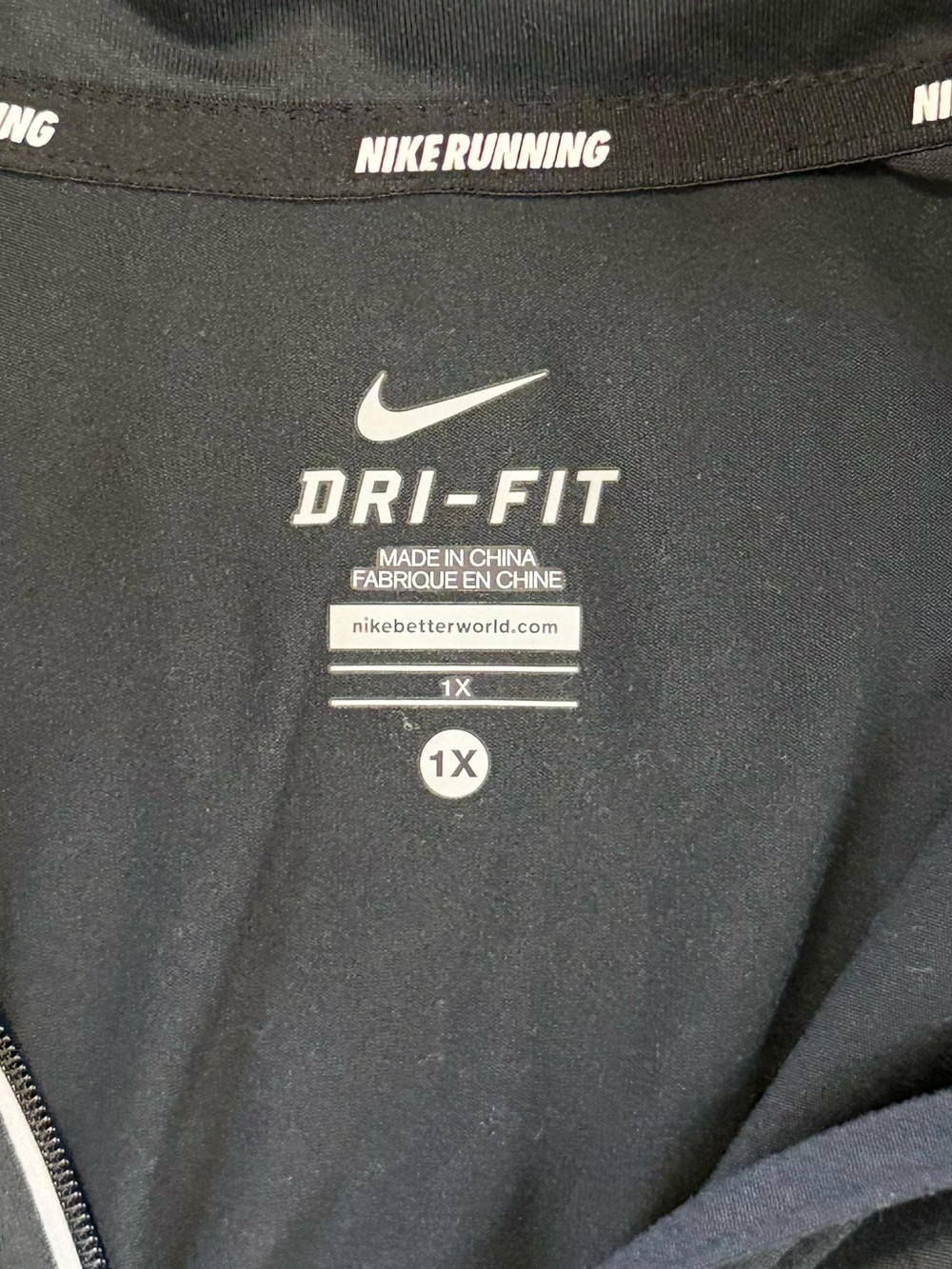 Nike Dri-FIT Element 1/2 Zip Running Top Women’s 1X Black - Picture 4 of 5